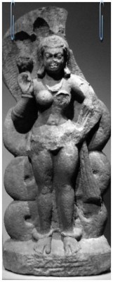 нагиня в образе человека<br />Стела из Мадья Прадеш, Индия (5 в.). Музей Метрополитен, Нью-Йорк