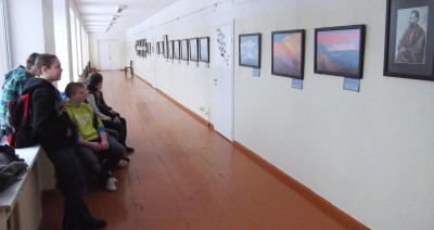 Выставка репродукций картин Н.К. Рериха в 12 средней школе Даугавпилса. февраль 2013 г.