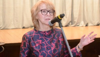 Татьяна Житкова на литературном вечере в Даугавпилсе