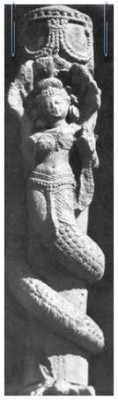 нагиня в образе полуженщины - полузмеи.<br />Бхуванешвар, Индия (около 1000 г.)