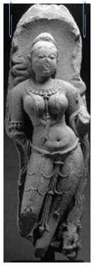 нагиня в образе человека<br />Статуя из песчаника (IX в.). Музей прикладного искусства в Хьюстоне, США